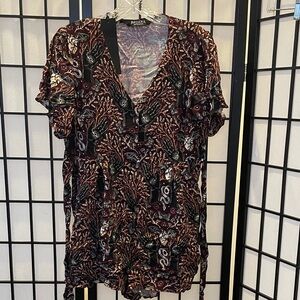Black and Brown Patterned Women Romper